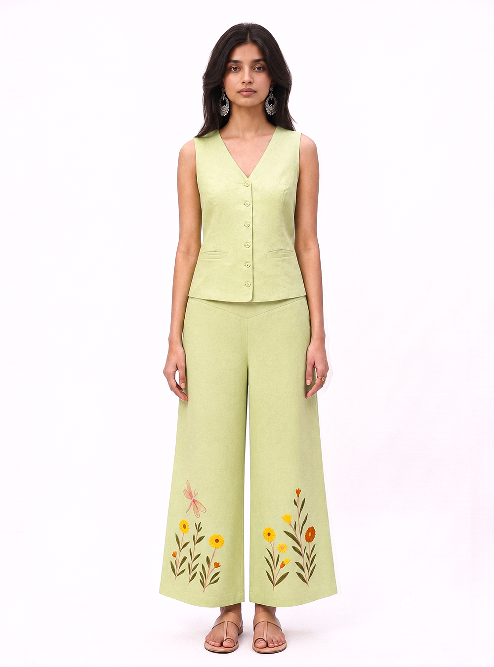 Dragonfly & Daisy Embroidered Co-ord Set